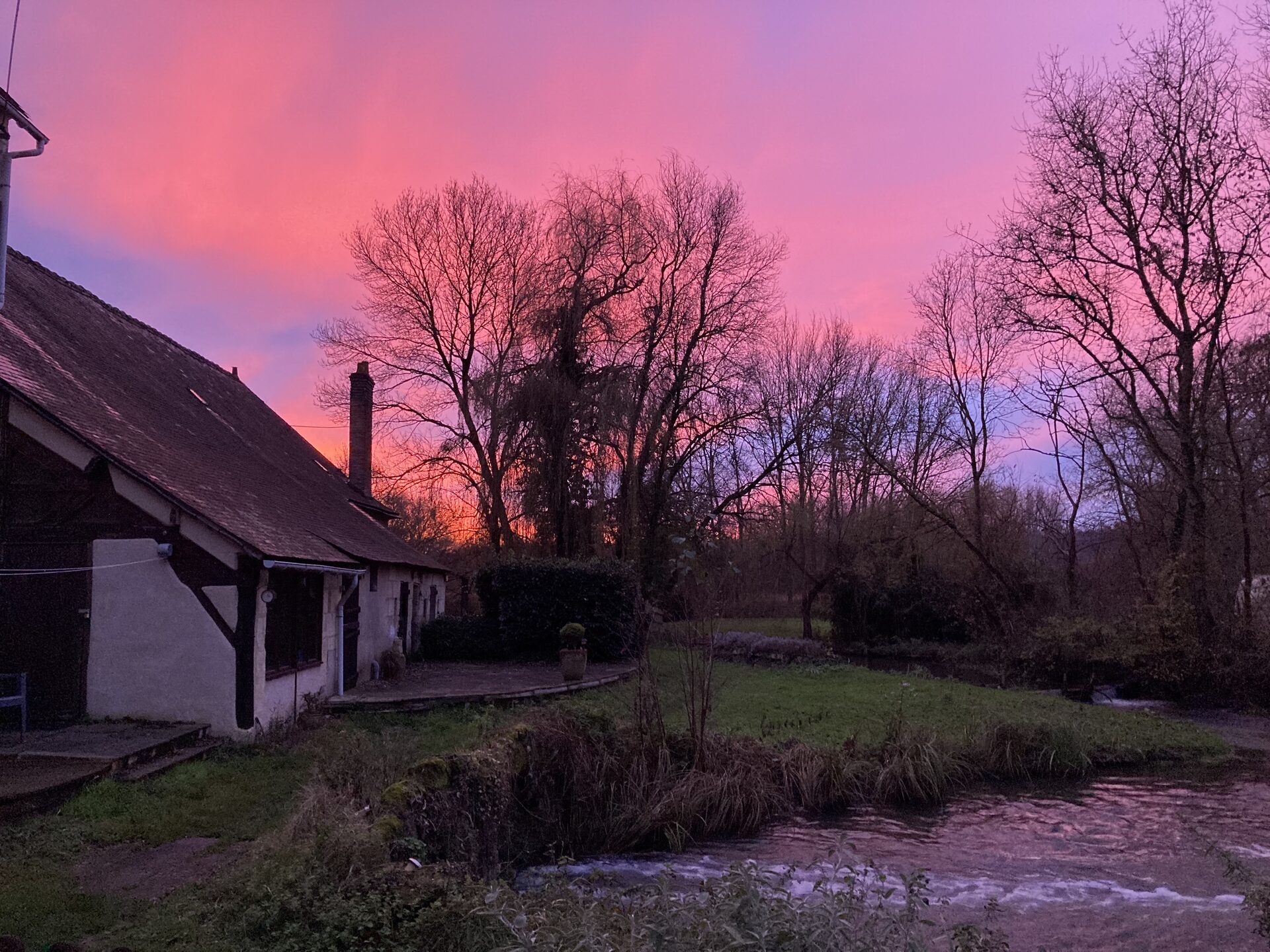 Sunset over the mill