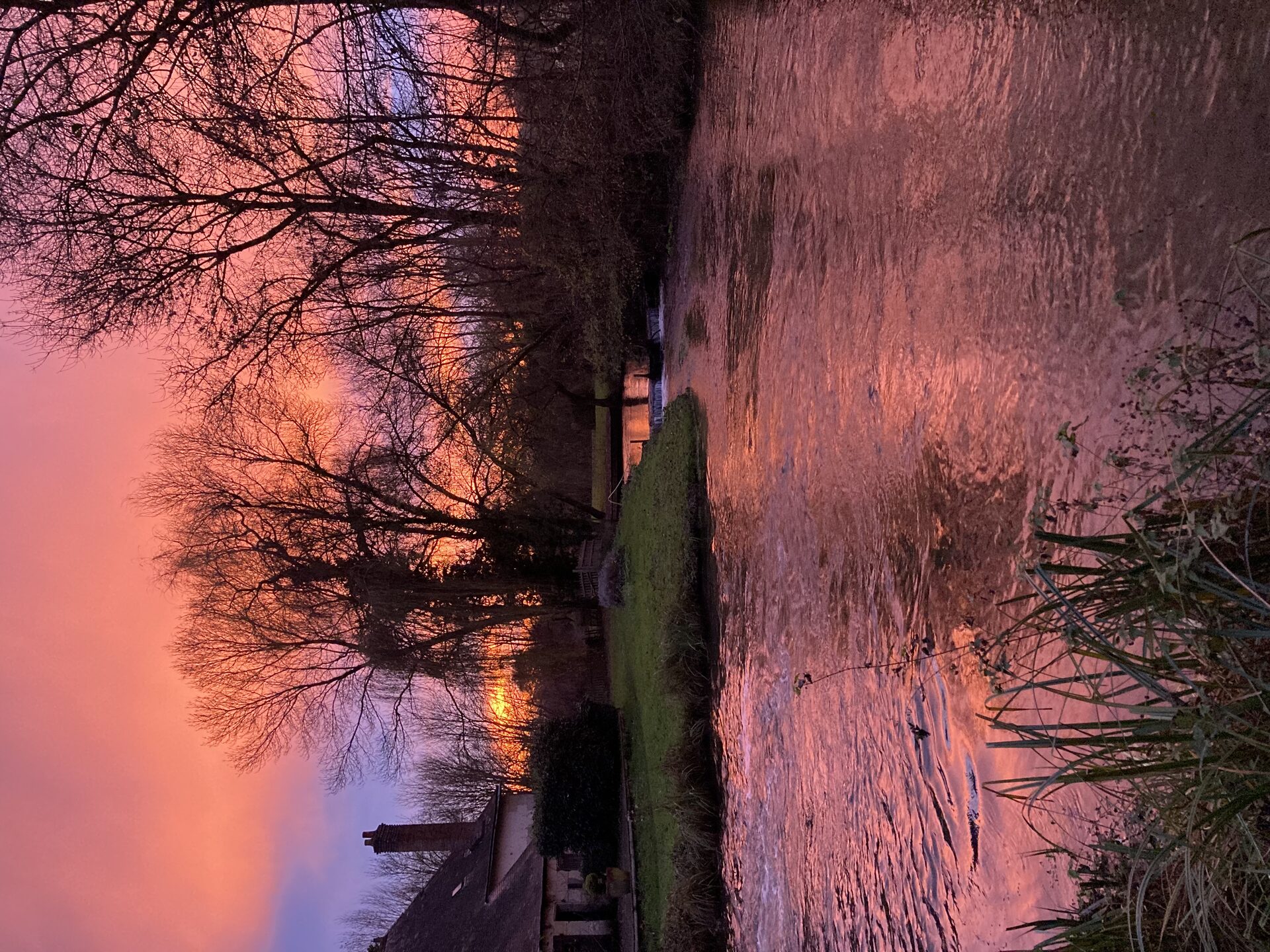 Sunset on the river